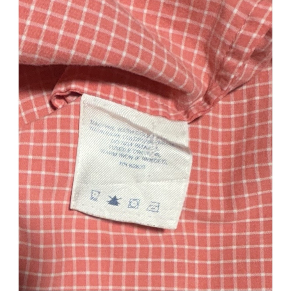 Lands' End button-down shirt Pink and white gingham/check Size 18 - Picture 7 of 9